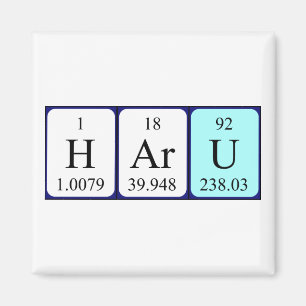 Haru periodic table name magnet