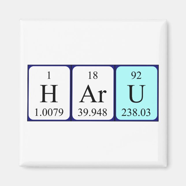 Haru periodic table name magnet (Front)