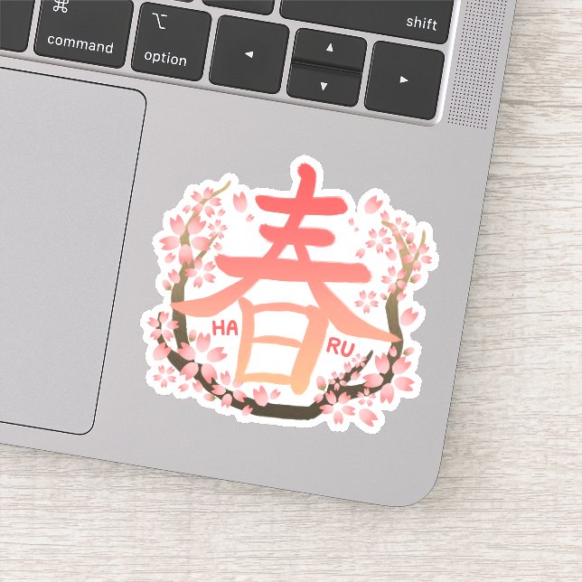 HARU SAKURA Kanji sticker Shunzakura Kanji Sticker (Detail)