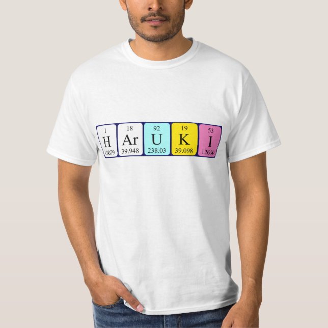 Haruki periodic table name shirt (Front)