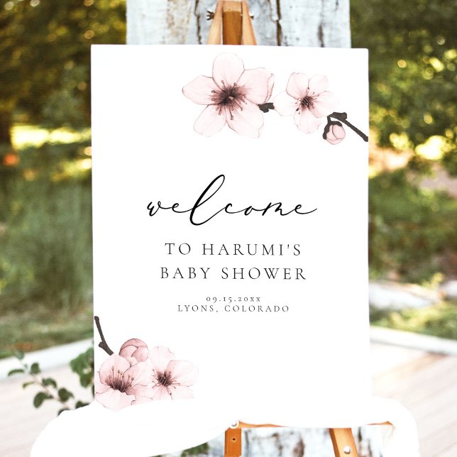 HARUMI Sakura Cherry Blossom Baby Shower Welcome Foam Board (Creator Uploaded)
