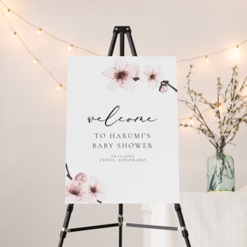 HARUMI Sakura Cherry Blossom Baby Shower Welcome Foam Board