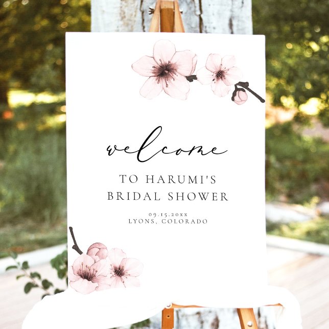 HARUMI Sakura Cherry Blossom Bridal Shower Welcome Foam Board (Creator Uploaded)