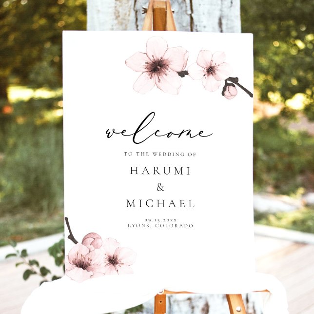 HARUMI Sakura Cherry Blossom Wedding Welcome Foam Board (Creator Uploaded)