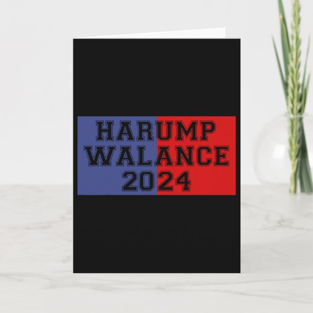 Harump Walance 2024 Shirt Harris Trump Wheimer Van Card (Front)