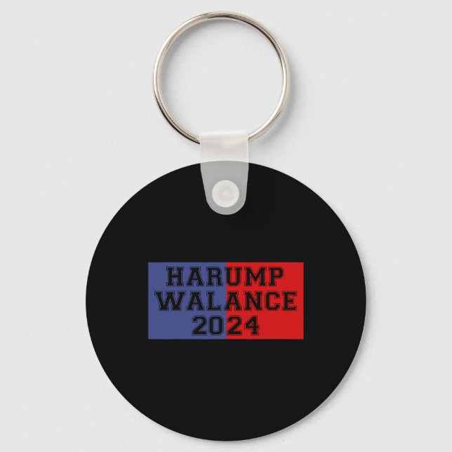 Harump Walance 2024 Shirt Harris Trump Wheimer Van Keychain (Front)