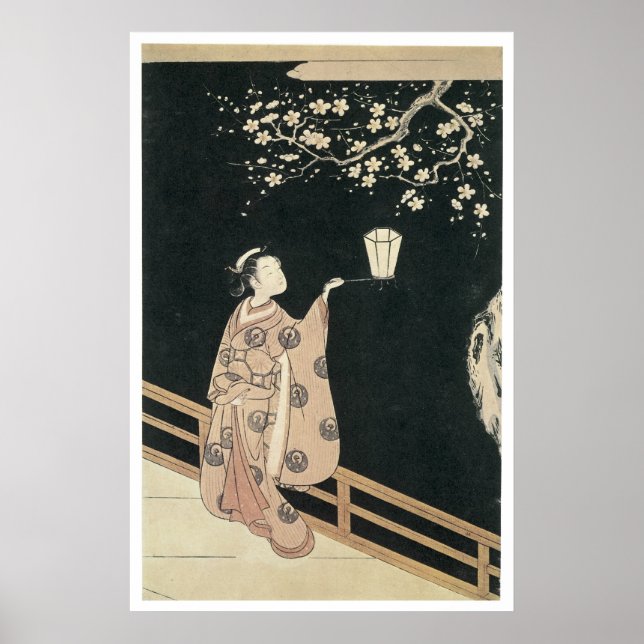 Harunobu Plum Blossom 1760 Art Prints (Front)