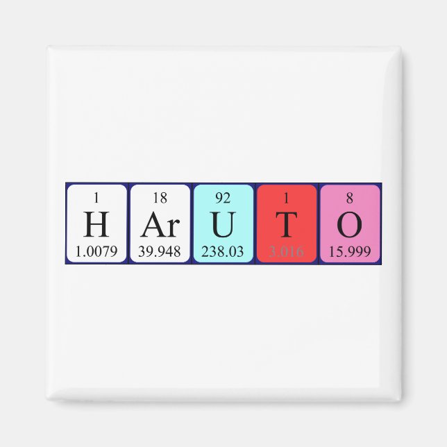 Haruto periodic table name magnet (Front)