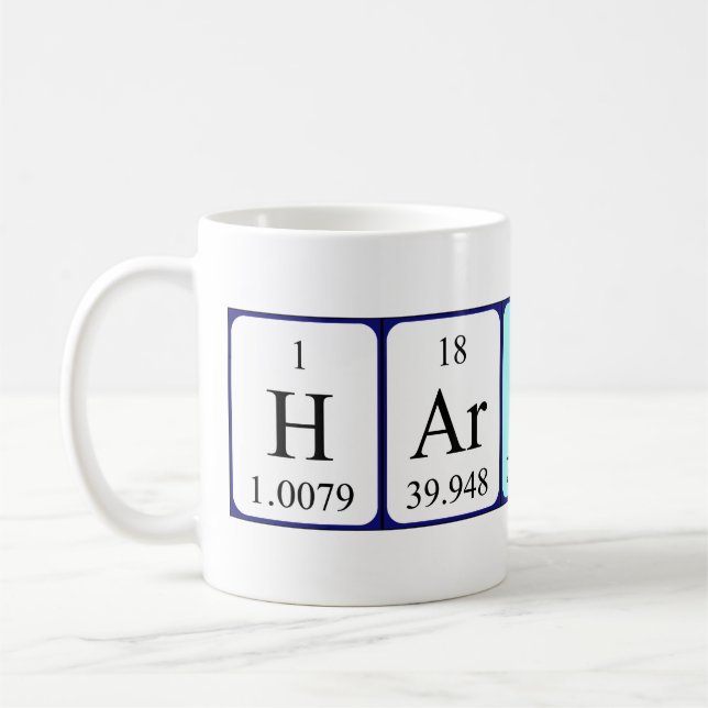 Haruto periodic table name mug (Left)
