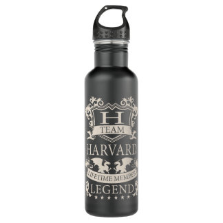 HARVARD Last Name, HARVARD family name crest Stainless Steel Water Bottle