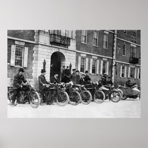 Harvard Motorcycle Squad early 1900s Poster