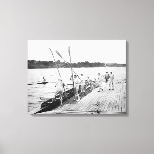 Harvard University Rowing Crew Team Photograph Canvas Print