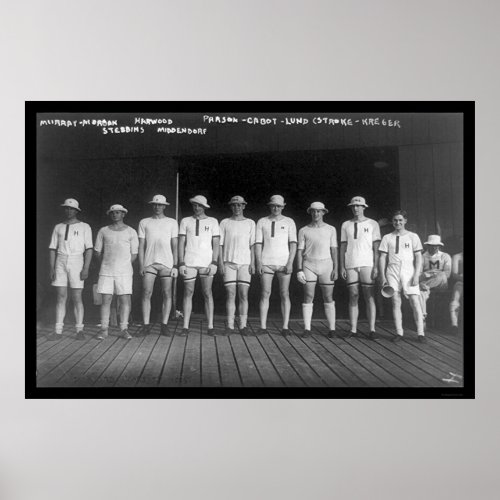 Harvard Varsity Rowing Crew 1915 Poster