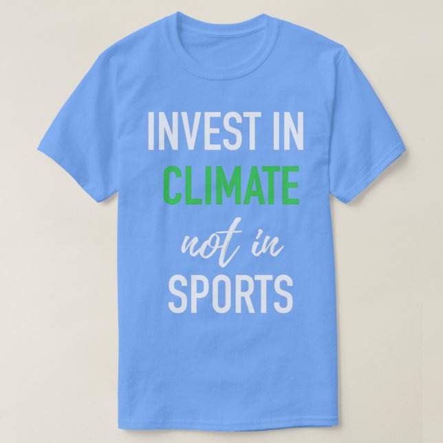 Harvard Yale Game 2019 Invest In Climate Not in Sp T-Shirt (Design Front)