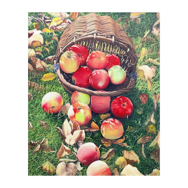 Harvest Abundance - Realistic Apple Still Life Pai Acrylic Print (Front)