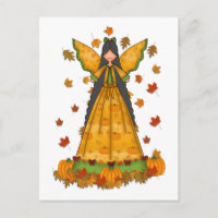 Harvest Angel Thanksgiving Postcard