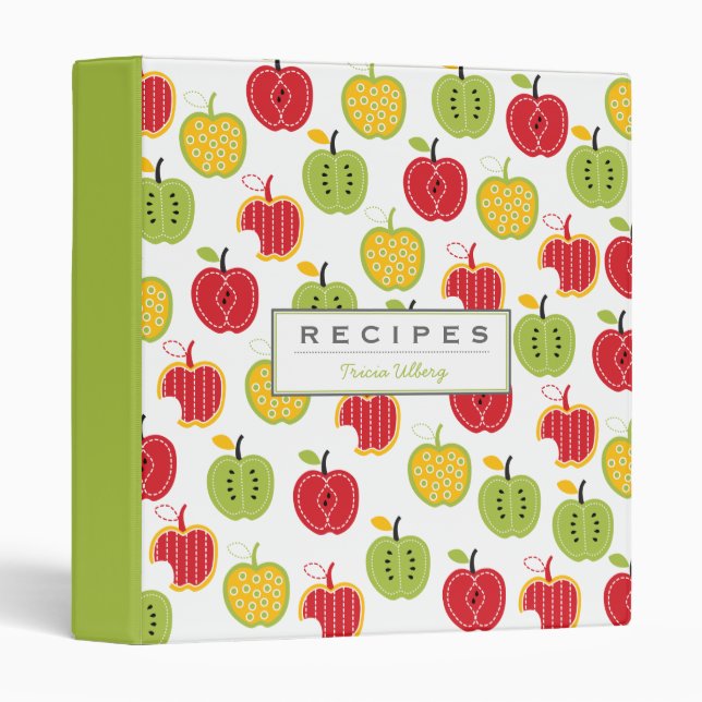 Harvest Apples Pattern Binder (Front/Spine)