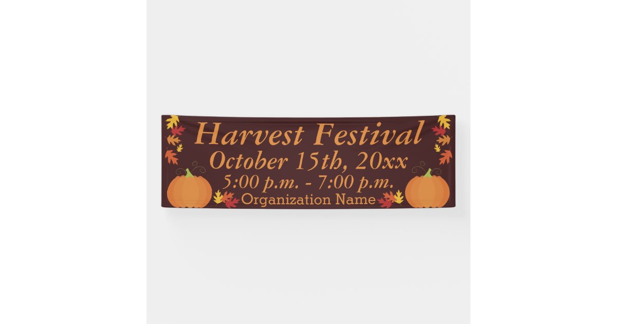 Harvest Banner | Zazzle