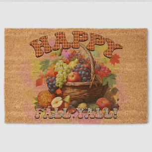 Harvest Basket: Happy Fall Y’all Fiber Doormat