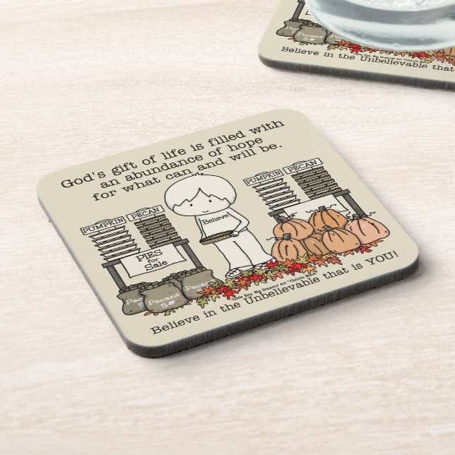 Harvest Blessing Beverage Coaster (Left Side)