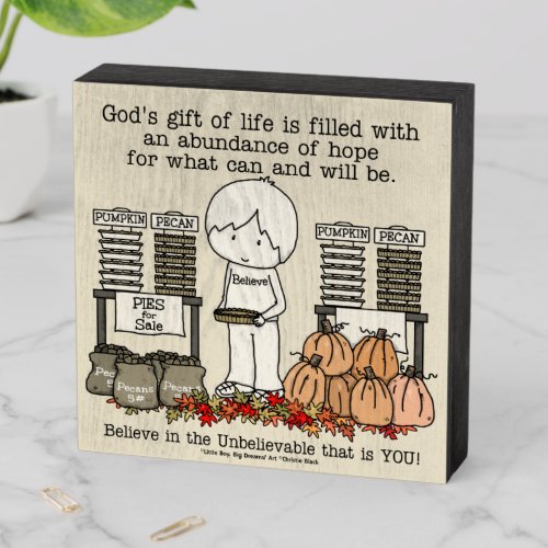 Harvest Blessing Wooden Box Sign