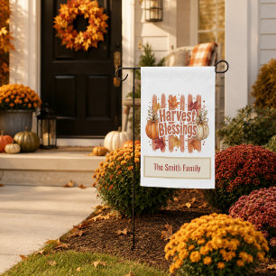 Harvest Blessings Autumn Garden Flag Double Sided