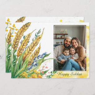 Harvest Blessings Sukkot Greeting card