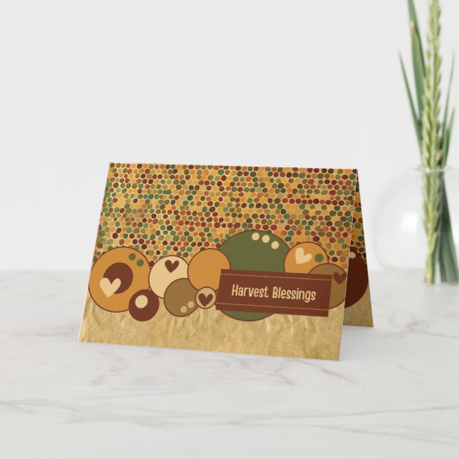 Harvest Blessings  Thank You Card (Front)