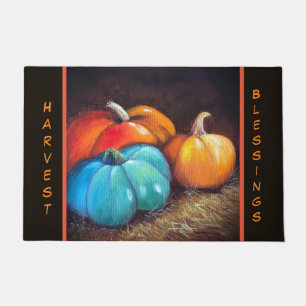 Harvest Blessings Thanksgiving Door Mat