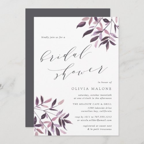 Harvest Blush Bridal Shower Invitation