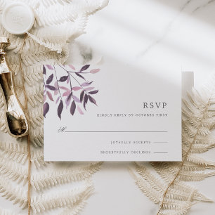 Harvest Blush Watercolor Foliage RSVP Card