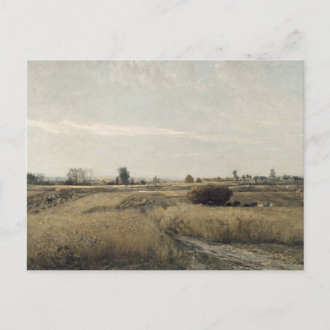 Harvest | Charles-Francois Daubigney  Postcard (Front)