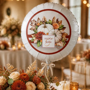 Harvest Chic White Pumpkin Wedding  Balloon