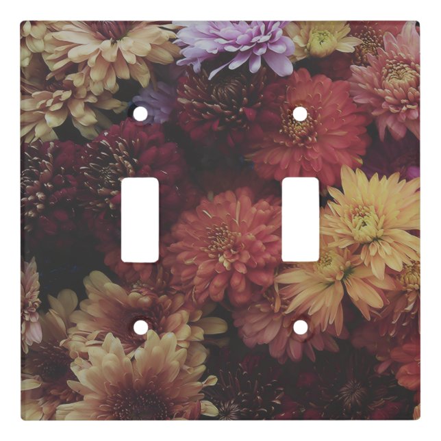 Harvest Chrysanthemum Nocturne Light Switch Cover (Front)