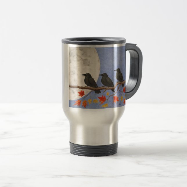 Harvest Crows Travel Mug (Front Right)