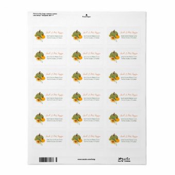 Harvest Cute Little Pumpkin Sunflowers Baby Shower Label | Zazzle