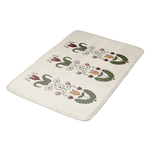 Harvest Dance Bathroom Mat (Angled)