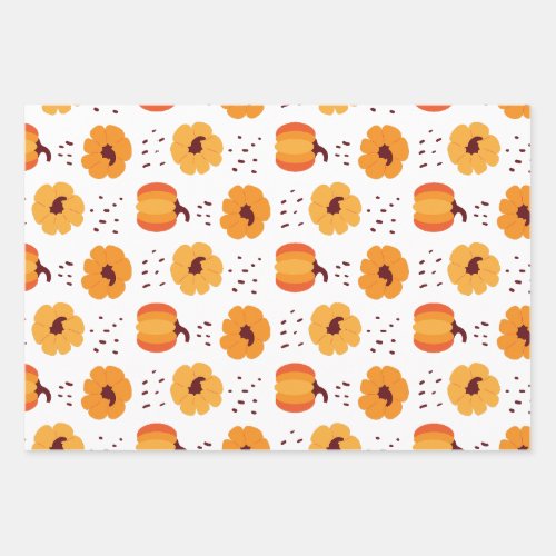 Harvest Delights Autumn Treasures Ornament Set Wrapping Paper Sheets