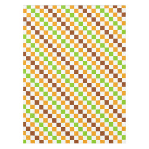 Harvest diagonal checkerboard pattern tablecloth