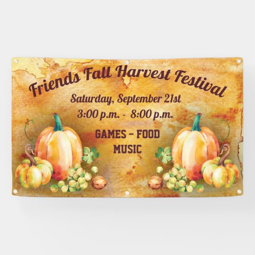 Harvest Fall Autumn Festival Banner