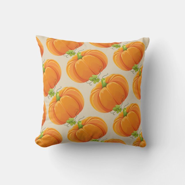 Harvest Fall Pumpkin Pillow (Front)
