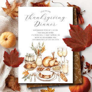 Harvest Feast Thanksgiving Invitation