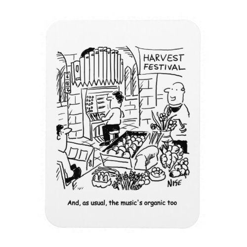 Harvest Festival Church Service with Church Organ Magnet