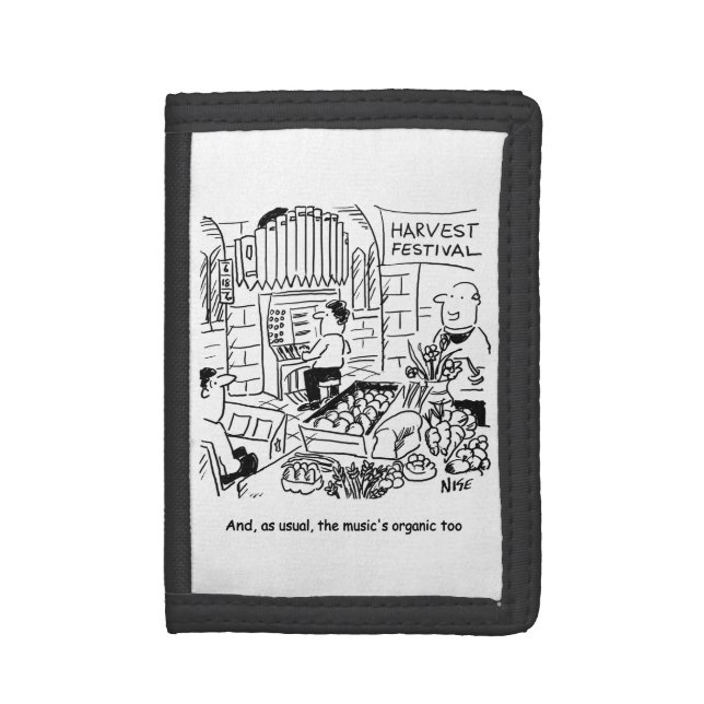 Harvest Festival Church Service with Church Organ Tri-fold Wallet (Front Vertical)