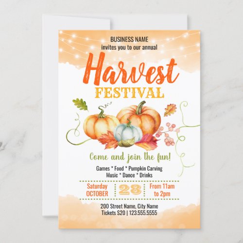 Harvest Festival Invitation