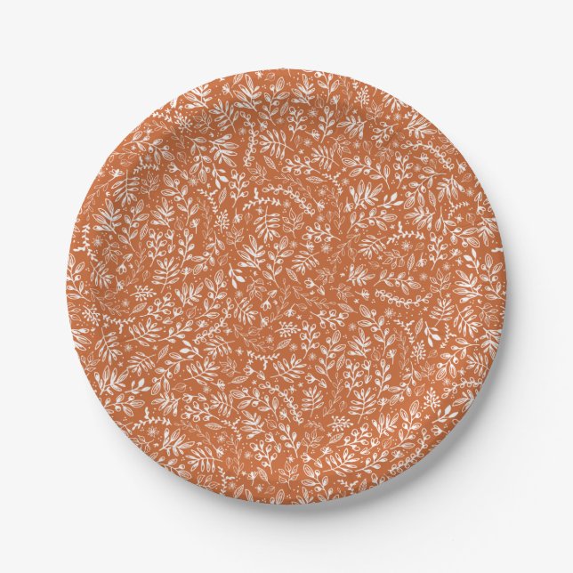 Harvest Floral Paper Plates (Front)