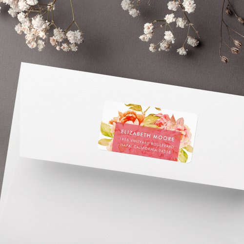 Harvest Floral Return Address Labels