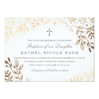 Harvest Flowers Baptism Card