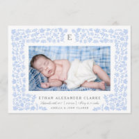 Harvest Flowers Birth Announcement