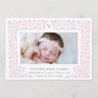 Harvest Flowers Birth Announcement